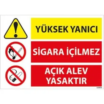 Yüksek Yanıcı Uyarı Levhası